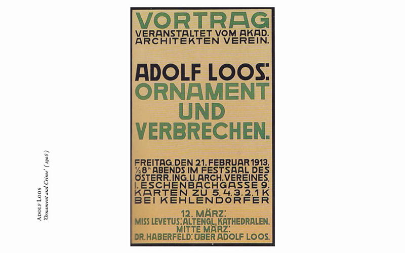Adolf Loos Ornament and Crime (1908)