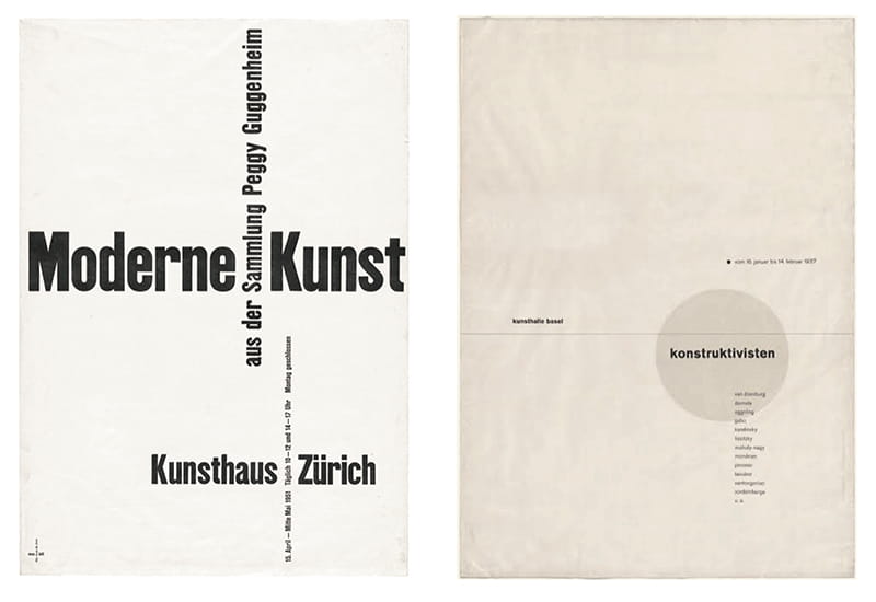left: Max Bill (1951) right: Jan Tschichold (1937)