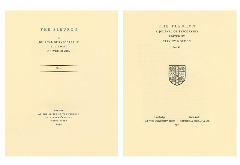 The Fleuron A journal of typography (1924, 1928)